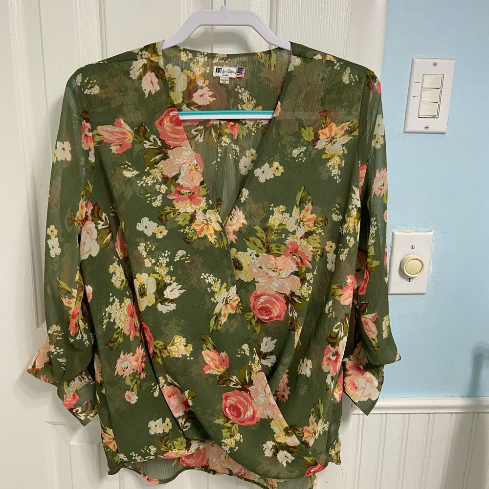 Kut from the Kloth Wrap Front Blouse - Picture 6 of 6